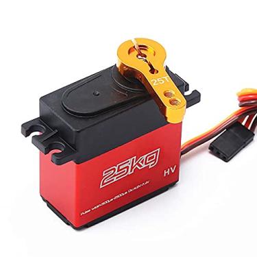 Imagem de Wemay 25KG Servo Digital com 25T Servo Braço IP66 Impermeável Cobre Engrenagem Alto Torque 180 Ângulo de Operação para 1/12 1/10 RC Carro Barco Helicóptero Robô
