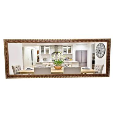 Imagem de Espelho Para Sala Grande Com Moldura 40x90cm Retangular