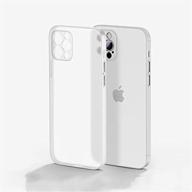 Imagem de Capa macia de silicone translúcido ultra fina de luxo para iphone 13 11 12 mini pro xs max x xr 7 8 plus se2020 capa fosca à prova de choque, branca, para ipone se 2020