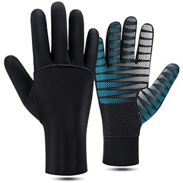 Imagem de Luvas de mergulho ao ar livre Luvas de natação de inverno antiderrapantes e resistentes ao desgaste Equipamento esportivo calor de inverno frio, preto, M