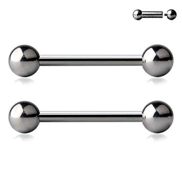 Imagem de Ruifan Aço Inoxidável Internamente Rosqueado Lingueta Bocal Escudo Barbell Piercing Retentor Corporal 14G