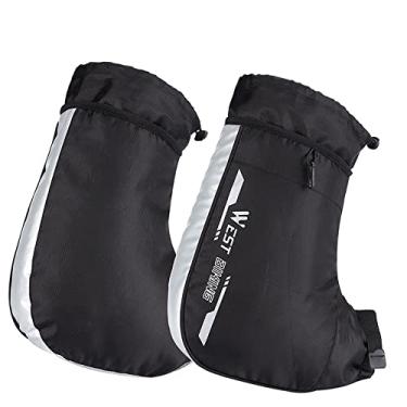 Imagem de Tingpai Luvas de guidão de bicicleta térmica à prova de pa bicicleta elétrica capa de guidão quente pintu reflexiva luvas de ciclismo de segu nça