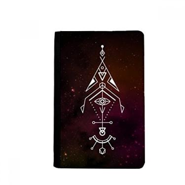 Imagem de Bolsa para cartão carteira com porta-passaporte totem alienígena geometria universo, Multicolor
