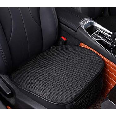 Imagem de EDEALYN Tapete de almofada para assento de carro ultrafino antiderrapante universal para acessórios automotivos almofada de cadeira de escritório quatro estações geral (preto), 1 peça