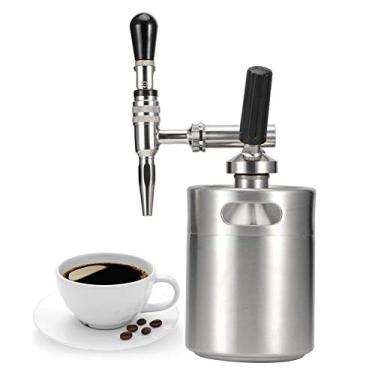 Imagem de sistema de barril de café com infusão de nitrogênio em aço inoxidável,Máquina de café Nitro Cold Brew, sistema de gás nitrogênio Kit dispensador de café(2L)