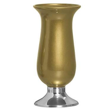 Imagem de Vaso Imperial Pé De Alumínio Ceramicas Pegorin Bronze