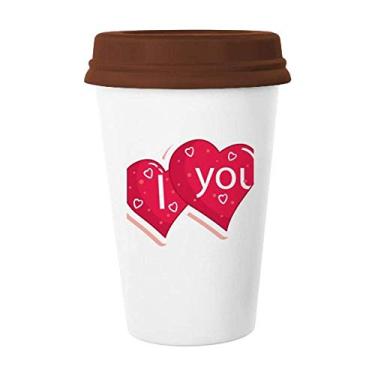 Imagem de Caneca de cerâmica com coração duplo para o Dia dos Namorados