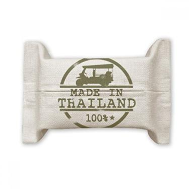 Imagem de Thailand Make in Thailand — Porta-capa de papel para lenços faciais, bolsa de linho de algodão