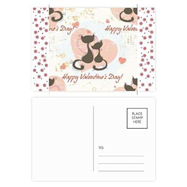 Imagem de Black Cats Cartão postal Feliz Dia dos Namorados Natal Flor Celebração Cartão postal Bênção