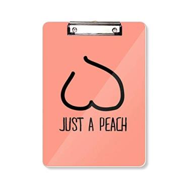 Imagem de Just Peach – Prancheta de desenho engraçado rosa para escrever A4