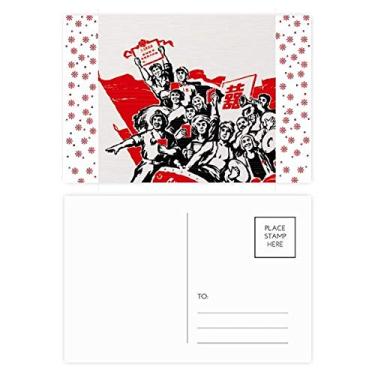 Imagem de Bandeira vermelha Mao Zedong citações vermelha China Natal Natal celebração cartão postal bênção cartão postal cartão de correspondência
