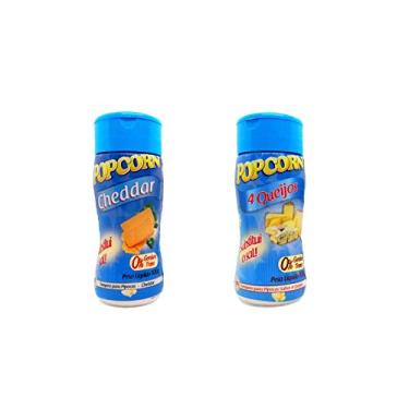 Imagem de Temperos P/ Pipoca Popcorn Cx 12 Frascos. 6 Cheddar - 6 4 Queijos
