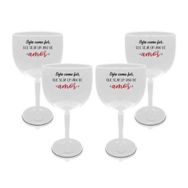 Imagem de Kit 4 Taças Gin Brancas Personalizadas Seja como For...