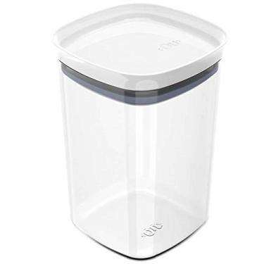 Imagem de Pote Com Vedação Hermética Organizador Com Tampa Em Silicone 1 Litro Branco