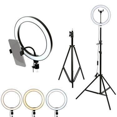 Imagem de Ring Light 26cm + Tripé 2.1m Selfie Led Kit Completo Live Foto Pro P/ Celular TL-RL-01 Trevalla