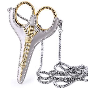 Imagem de Tesoura bordada, Tesoura Retrô Requintada para Costura, Bordado de Aço Inoxidável Kit de Costura para Costura, Corte, Trabalho de Arte, Bordado, Agulha