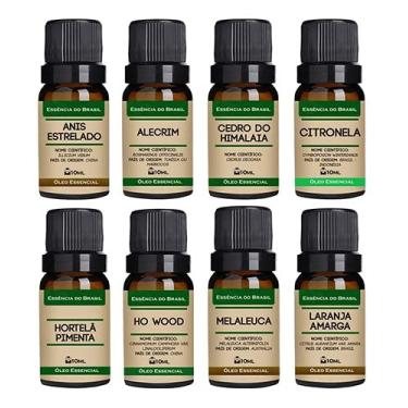 Imagem de Kit 8 Óleos Essenciais 10ml - Puros - Com Óleos Raros