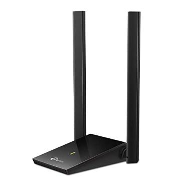 Imagem de TP-Link Adaptador USB WiFi, AC1300Mbps Dual Band 5dBi antena de alto ganho 2,4GHz/5GHz adaptador de rede sem fio para PC desktop (Archer T4U Plus) - Suporta Windows 11/10, Mac OS 10.9-10.14
