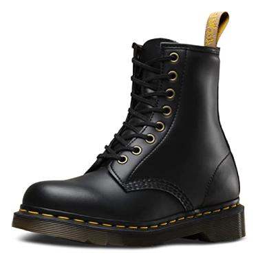 Imagem de Dr. Martens Bota de combate preta lisa Vegan 1460, Preto, 8 Women/7 Men
