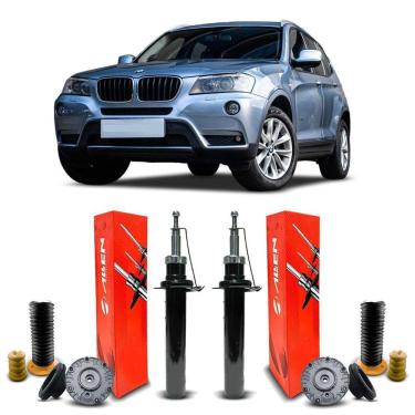 Imagem de Par Amortecedor + Kit Coxim Dianteiro BMW X3 F25