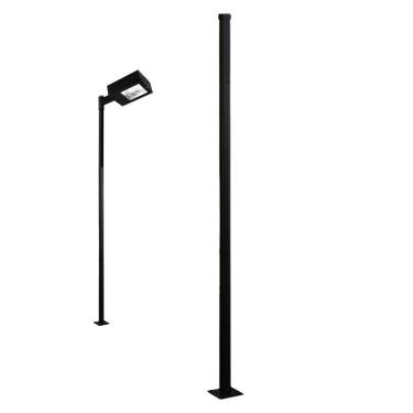 Imagem de Poste Iluminaçao Publica Aço 3 Metros Pintura Eletrostatica Suporte Luminaria Refletor