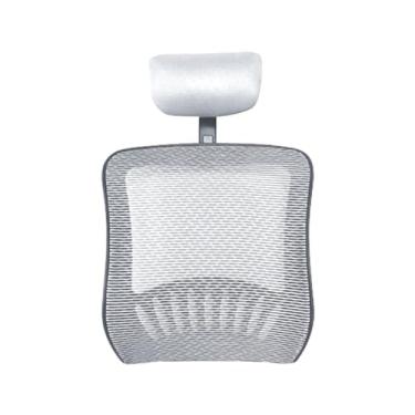 Imagem de harayaa Suporte traseiro de malha para cadeira de escritório, confortável com apoio de cabeça, acessórios, durável e respirável para cadeiras de computador em casa, escritório, estilo B