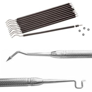 Imagem de Liga Borrachinha Aparelho Ortodôntico Dental 100 Un. (01 Palitinho) + 01 Aplicador (Preto + Aplicador)