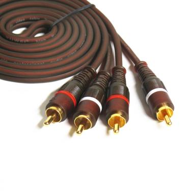 Imagem de Cabo de áudio de cobre livre de oxigênio  2RCA para 2RCA Jack  macho para macho  cabo RCA Aux  1.5m