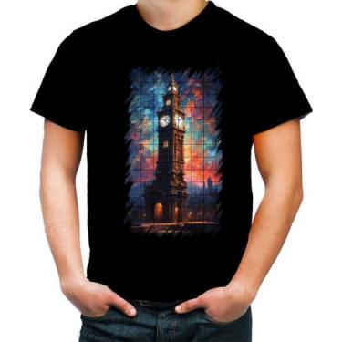 Imagem de Camiseta Colorida Torre Do Relógio Van Gogh 3 - Kasubeck Store