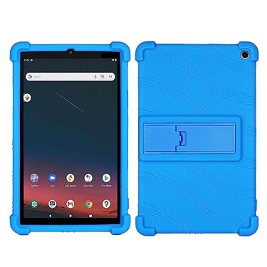 Imagem de QYiiD Capa para Walmart Onn 8 polegadas Gen 3 2022 Modelo: 100071483, capa protetora de silicone leve para crianças macia contra choque para Onn 8 polegadas Gen 3 2022, azul