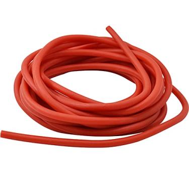 Imagem de Piaoyu 16,4 pés/5 m Tubo de Borracha Látex Natural Banda de Arma de Arma Faixa Tubular de Couro para Slingshot Catapulta Tiro ao Ar Livre, Acessórios Profissionais de Caça Estilingue (3060-Vermelho)