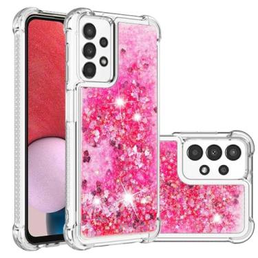 Imagem de Glitter Star Quicksand Case Para Samsung Galaxy A14 A04S A12 A13 A23 A33 A53 A34 A52 A54 A71 A51 5g A22 A72 4g A02S Capa, Rosa, Para Galaxy A53 5g