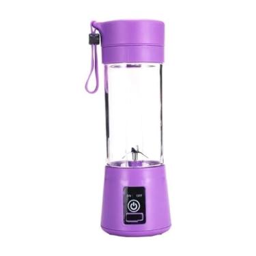 Imagem de Mini Liquidificador Portátil Shake 6 Laminas + Cabo USB (Roxo)