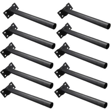 Imagem de Suporte Luminaria Solar Kit 10 Uni Poste Aço Pintura Eletrostatica Rua Iluminaçao Publica