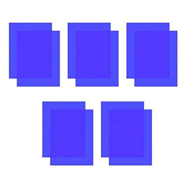 Imagem de Filtros de gel de iluminação colorida, 10 peças de filtro de luz de gel corretivo, sobreposições de cores transparentes, folhas de plástico de 21 x 28 cm, para filme, vídeo, foto, palco (azul)