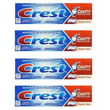 Imagem de Crest Pasta de dente antisséptica com flúor e proteção contra cavidades, pasta regular, 25 ml, tamanho de viagem (pacote com 4)