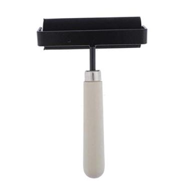 Imagem de Brayer de rolo de borracha para pintura de artesanato de arte - ferramenta de peso e tinta, perfeito para impressão e pintura a óleo - para artesãos e artesãos - 10 cm