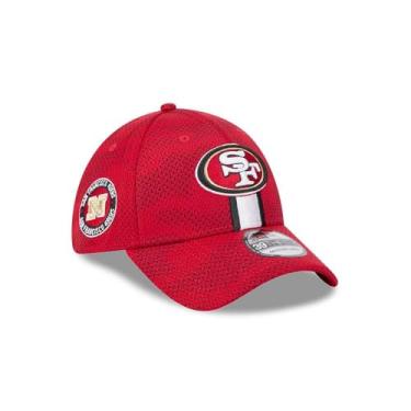 Imagem de New Era Boné masculino Scarlet San Francisco 49ers 2024 Sideline 39THIRTY Flex