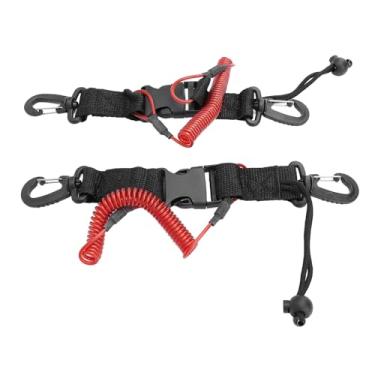 Imagem de 2 Peças de Cordão de Câmera Enrolada Com Mola de Aço Inoxidável, Cordão de Bobina de Mergulho, Fivela de Liberação Rápida Enrolada Com Mola de Aço Inoxidável para Fixação Segura