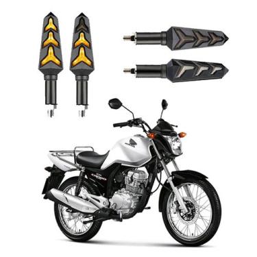 Imagem de KIT 4 Seta Sequencial Pisca de Led Universal Estrela Modelo P09S Moto 