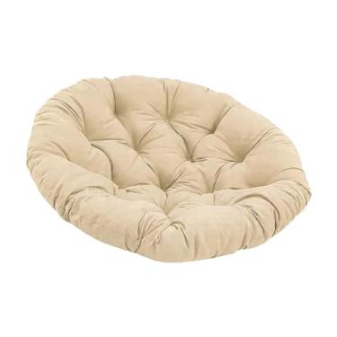 Imagem de Baoblaze Almofada para Cadeira Papasan, Almofada para Cadeira de Ovo de 20 Polegadas (apenas Almofada), Tapete Multifuncional para Cadeira de Jardim para, cáqui, Tamanho real