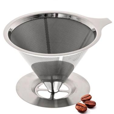 Imagem de Mini Coador Filtro Café Inox Reutilizável Sem Uso De Papel - Top Chef