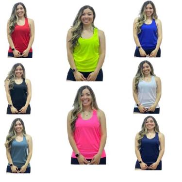Imagem de Kit 6 Regatas Feminina Nadador Musculação Academia Revenda - JinkingSt