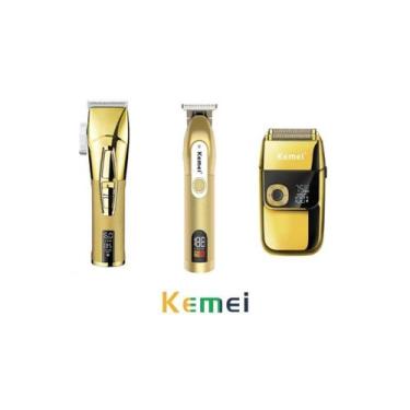 Imagem de Maq.Cortar Cabelo Prof. Kemei km 5096 + Maq. de Acab km 1760 + Shaver 