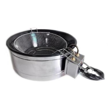 Imagem de Fritadeira Elétrica 7 Litros Tacho Preto Esmaltado 110V - Distak, 110V