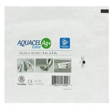 Imagem de Curativo Aquacel Ag+ Extra 10x10 Convatec - Convatec Industria
