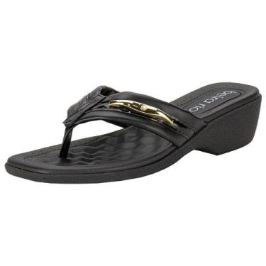 Imagem de Tamanco feminino salto grosso beira rio 8527103, Preto, 36