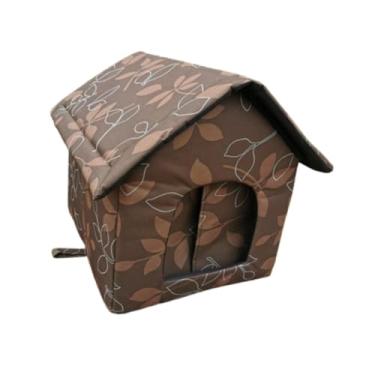 Imagem de Gralara Stray Cat Shelter Cat House para gatos ao ar livre Cama para cães Casa para cães à prova d'água Casa para gatinhos selvagens Tenda para animais de, S
