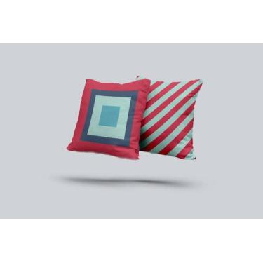 Imagem de Kit 2 Almofadas Com Enchimento Abstrato vermelho - Core Decore
