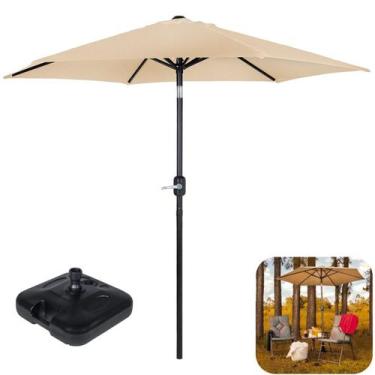 Imagem de Ombrelone Alumínio 2,4 Metros Com Manivela Sombreiro Piscina Jardim Co